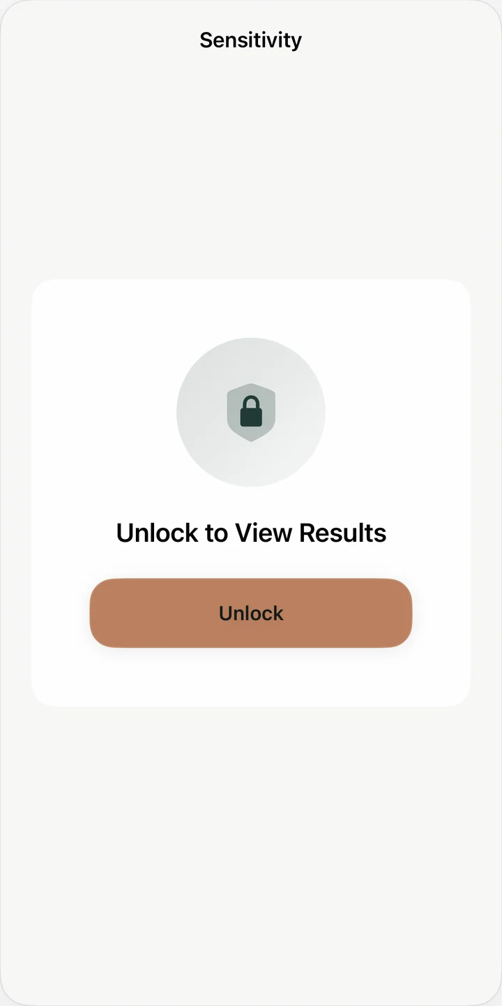 Device authentication protects the review screen