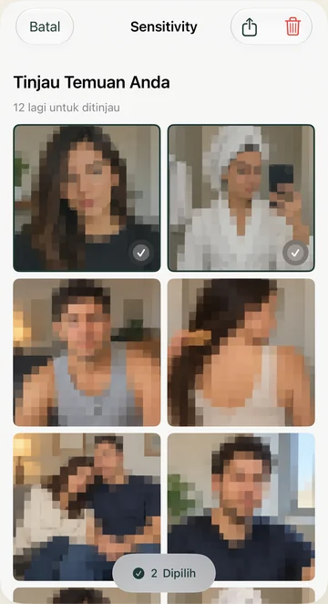 Hapus hanya yang Anda pilih