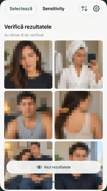 Găsește fotografii sensibile